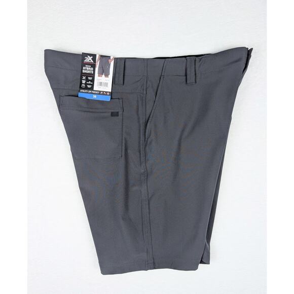 ZeroXposur Hybrid Shorts Mens 38 Black Utility Zip Pocket 4-Way Stretch UPF 50+ - Picture 5 of 10